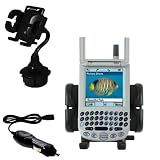 Gomadic for the PalmOne palm Treo 270 - PalmOne Treo 270 Auto Cup Holder with Car Charger - Uses Gomadic TipExchange