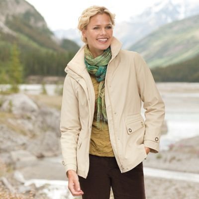 TravelSmith Womens Rain-Resistant Anorak White XL
