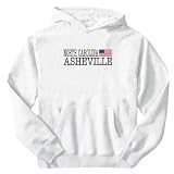 Sweatshirt White  Elegant Flag Asheville  North Carolina Usa City