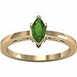 14K Yellow Gold Tsavorite (Green Garnet) Ring