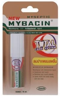 Myseptic Mybacin Total Care System Mouthspray with Antibacterial Agent 15ml Free Shipping