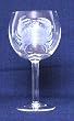 Individually Hand Etched Crab Red Wine Glass 7 1/4"H Set / 4