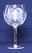 Individually Hand Etched Crab Red Wine Glass 7 1/4"H Set / 4