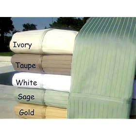 MARRIKAS 1000TC Egyptian Cotton QUEEN SAGE PIN STRIPE Duvet Cover Set