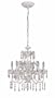 Lite Source C7241 Evelyn 5-Lite Chandelier, Antique White with Prism Crystals