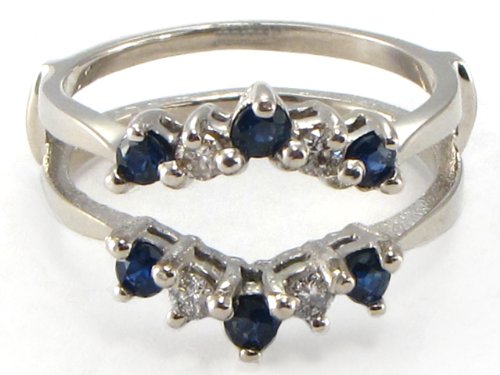 Sapphire enhancer wedding rings