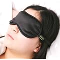 Jasmine Silk Luxus 100% Seide Schlafmaske Augenmaske Reisen Silk eye mask - Schwarz