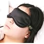 100% Pure Silk Filled Eye Mask / Sleeping Mask Sleep Mask - BLACK