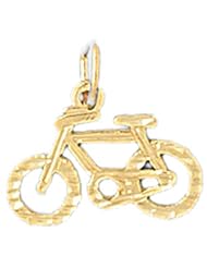 Dazzlers Solid 14k Gold Bicycle Charm Pendant Available in three colors from jewelsberry (weights: 0.6 grams only)