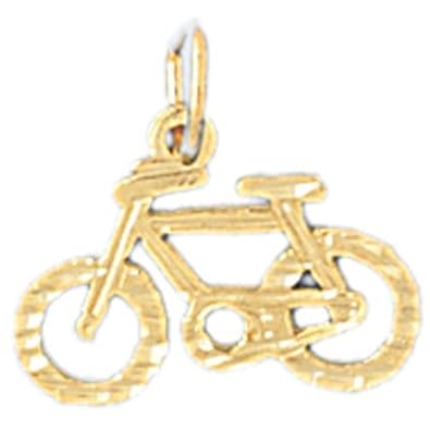 Cheap Girls Jewelry Dazzlers Solid 14k Gold Bicycle Charm Pendant Available in three colors from jewelsberry (weights: 0.6 grams only) For Sale