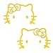 (2) 3D Hello Kitty Style for Rearview Mirror JDM Euro Cool Funny Drift Racing Car Window Bumper Die-Cut Decal Vinyl Sticker