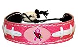 NFL Arizona Cardinals Breast Cancer Awareness Ribbon Pink Football Bracelet