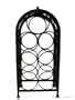 New 7 Bottle Designer Metal Rustic Cast Iron Wine Rack