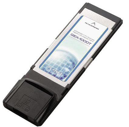 PLANEX 1000BASE-TExpressCardLAN�A�_�v�^ GEX-1000T