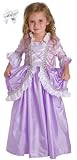 2 Item Bundle: Little Adventures Purple & White Rapunzel Princess Dress Up Costume + Hair Bow-Girls ages 3-5-Machine Washable