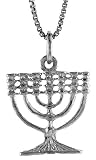 Sterling Silver 11/16 (18mm) Menorah Pendant