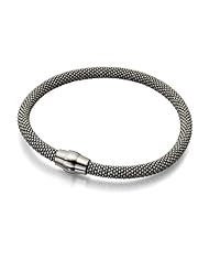 Elements Silver, Ruthenium Plated Sterling Silver Popcorn Bracelet
