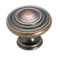 Amerock BP1586-WC Inspirations 3-Ring 1-3/8-Inch Diameter Knob, Weathered Copper