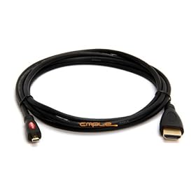 Cmple - MICRO HDMI to HDMI cable Gold Plated for Cell phones 6 FEET
