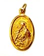 Saint Anthony Gold Plated Oxidized Medal - MADE IN ITALY