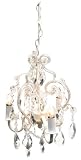 Tadpoles Three Bulb Chandelier in White Diamond