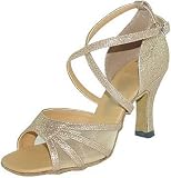 Produkt-Bild: Exclusive Dance Shoes Tanzschuhe , gold Glitter, 75mm Absatz