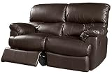 Leona 2 Seater Brown Recliner Luxury Leather Sofa