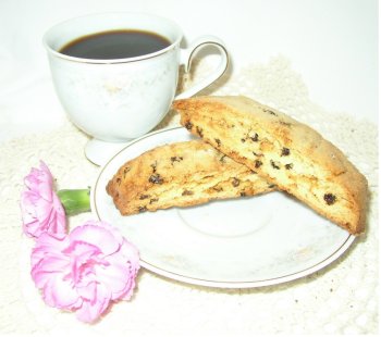 8 pieces Milk Chocolate frosted TOFFEE CURRANT Biscotti by Peggy