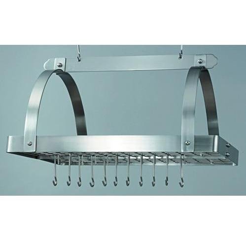 30 x 20 Satin Nickel Pot Rack w/Grid and 24 Hooks