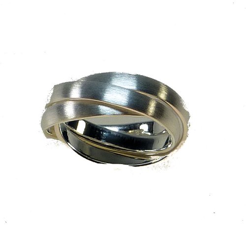 feiner, matter dreiteiliger Puzzle-Ring,