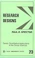 Research Designs (Quantitative Applications in the Social Sciences)