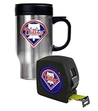 Philadelphia Phillies - MLB Stainless Steel Travel Mug & Tape Measure Gift Set