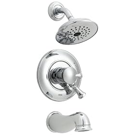 Delta Faucet 17440 Lockwood Pressure Balance Single-Handle Tub and Shower Faucet with Raincan Showerhead, Chrome