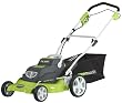 Greenworks 25222 20-Inch 24 Volt Cordless Electric Bag/Mulch/Side Discharge Lawn Mower With Removable Battery & High Rear Wheels