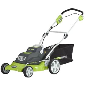 Greenworks 25222 20-Inch 24 Volt Cordless Electric Bag Mulch Side Discharge Lawn Mower... by 