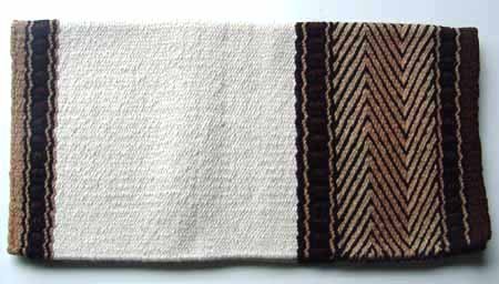 MAYATEX 36X34 Bar 8 Wool Blanket Cream Chestnut Black