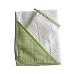 Tadpoles Basics Green Gingham Towel with Bath Mitt