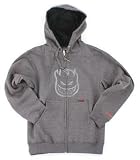 Spitfire Bighead Emblem Men's Hooded Zip Sweatshirt - Grey