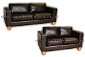 Diego 3 & 2 Seather Sofa Brown Feak Leather New Suite