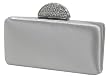 Satin Mini Clutch, Rounded Rhinestone Closure, Evening Bag - Analucia (41 950) Satin Mini Clutch, Rounded Rhinestone Closure, Evening Bag - Analucia (41 950)
