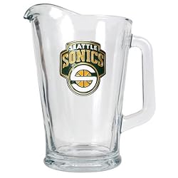 Seattle Sonics NBA 60oz Glass Pitcher - Primary Logo by Great American Products