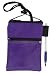 Travel Neck Wallet Passport Badge Holder, Purple