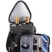Meritage Insulated, Triangular 2-Bottle Wine Tote w/ Service For 2 (Black/Silver)