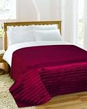 Soho Burgundy King Size Plain Satin Bedspread