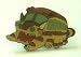 My Neighbor Totoro Catbus Metal Pin ~Brown Cat Bus Pin~