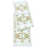 April Cornell 13x72 Chateau Embroidered White Table Runner