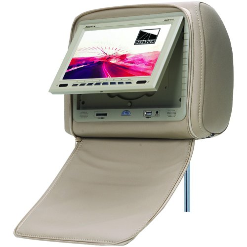 Roadview RHM-9.0T 9-Inch Headrest with Built-In DVD Player (Tan)