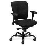 hon office desk 4300 Series Active Ergonomic Swivel Work Chair, Black Base, Raven Fabric  Category: Metal Office Chairs