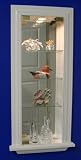 (CC-118) Solid Wood Recessed in the wall Curio Cabinet, 18H, multiple colors including stain or enamel finishes, 3.5 deep, two adjustable glass shelves