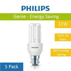 Philips Lighting 11w BC Energy Saving Genie 5 Pack